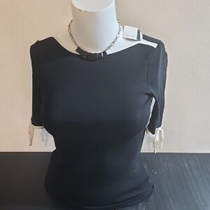 Lauren Ralph Lauren Elegant Black and White Women's Top